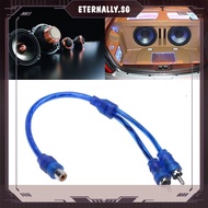 [eternally.sg] 1pc 30cm RCA Car Audio 2 Male to 1 Female Copper Aluminum Y Splitter Cable Adapter
