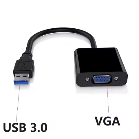 USB 3.0 to VGA Adapter Cable Converter Male to Female USB 3.0 to VGA Adapter Converter for PC HDTV C