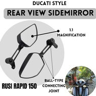 Motorcycle Side Mirror for RUSI RAPID 150| Ducati Style Rear Side Mirror