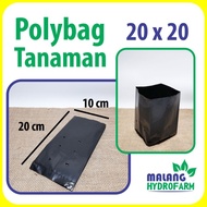 Polybag 20x20 cm satuan pot plastik tanaman hias tabulampot tanah