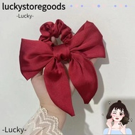 LUCKYSTOREGOODS Bow Ribbon Hair Tie, Scrunchies Solid Color Bow Hair Tie,  Cloth Bow Hair Accessorie