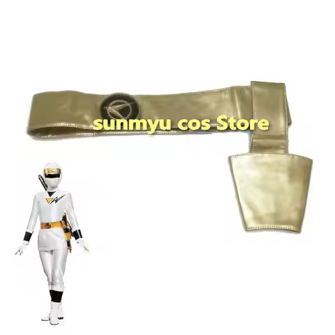 Ninja Sentai Kakuranger Golden Belt with PVC Buckle Holster Cosplay Costume Custom Size Customize Ha