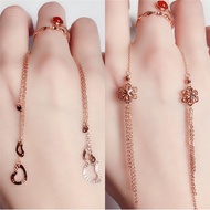 Hg Genuine Pure 14K Gold Russia Au585 Purple Gold Earrings Ring Line Female Color Gold Rose Gold Sno