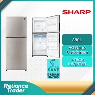 《Save 4.0》Sharp Smile Refrigerator 380L INVERTER  FRIDGE SJ3822MSS PETI SEJUK