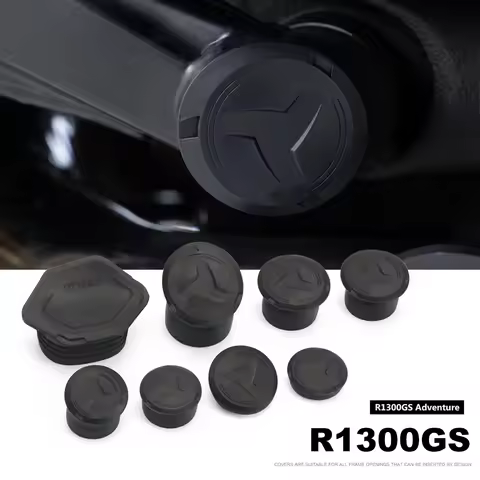 8 PCS Motorcycle Black Frame Hole Cover Caps Plug For BMW R1300GS Adventure R1300 GS 2023- GS1300 R