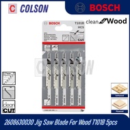 COLSON BOSCH 2608630030 Jig Saw Blade For Wood T101B 5pcs