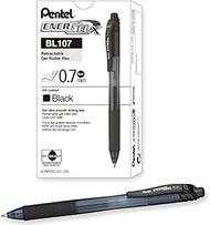 Pentel EnerGel-X Retractable Liquid Gel Pen (0.7mm) Metal Tip, Black Ink, Box of 12 (BL107-A) by Pentel