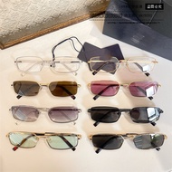 PRA ** New Style Narrow Square Sunglasses Women Fashion Metal Sunglasses Trendy Men opra60s