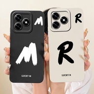 For Honor X5c Plus Lucky Initial Letter Phone Casing HonorX5c X5CPlus 4G Lens Protective Soft Silico