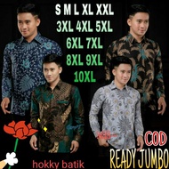 KEMEJA Men's batik shirts, men's long-sleeved jumbo big size ML XL XXL 3XL 4XL 5XL 6XL 7XL 8XL men's