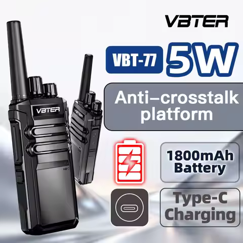 2PCS VBT-77 PMR446 Two Way Radio 446MHz long-distance call VOX Function USB Charging Portable Interc