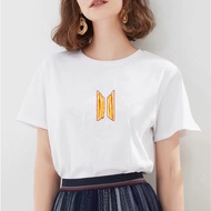baju kaos wanita bts logo kentang mcd x bts  t-shirt wanita bts x mcd - l putih