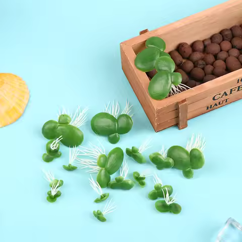 18pcs/set Artificial Floating Garden Decoration Water Floating Duckwees Float With Root 3Sizes Leave