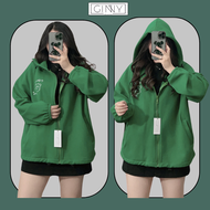 Áo khoác thun Nỉ Hoodie Zip chân cua Ginny Girl TL011 | Chống nắng ngăn tia UV cực tốt | Form basic 