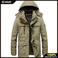Vuug mùa đông Parka người đàn ông áo khoác Mens đệm nhung cho nam Áo gió trùm đầu Áo khoác nam giản 