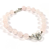 【日本直送 二手美品】蒂芙尼 TIFFANY&Co. 手鍊 Heart Knock 銀 925/薔薇石英 寶石 粉色 飾品