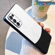 เคส Jingsanc สำหรับ OPPO Reno 5/Reno 5 5G/Reno 5 Marvel Edition เคสโทรศัพท์หนังสุดหรูกรอบป้องกันเลนส์รวมทุกอย่างเรียบง่ายเคสกันกระแทกมือถือ A48-1ฝาหลัง