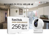 SanDisk High Endurance Micro SD Card SDHC 32GB SDXC 64GB 128GB 256GB U3 V30 Transflash Card For Mini