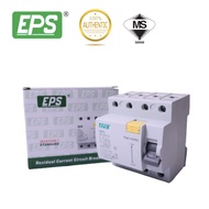 EPS 100A 4 POLE 300mA,  63A 4 POLE 300mA/100mA , 40A 4 POLE 300mA/100mA RCCB (SIRIM Approve)