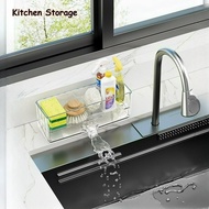 Sink rack kitchen storage shelf freestanding shelf designed to drain water below