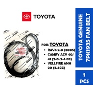 【100% ORIGINAL】TOYOTA Genuine Fan Belt 7PK1935 For Toyota Vellfire/ Camry/ Rav4 - 90916-T2026
