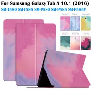For Samsung Galaxy Tab A 10.1 (2016) Tablet Case SM-T580 SM-T585 SM-P580 SM-P585 SM-P585Y High Quality Watercolor Art Painting Protection Casing Leather Flip Stand Cover
