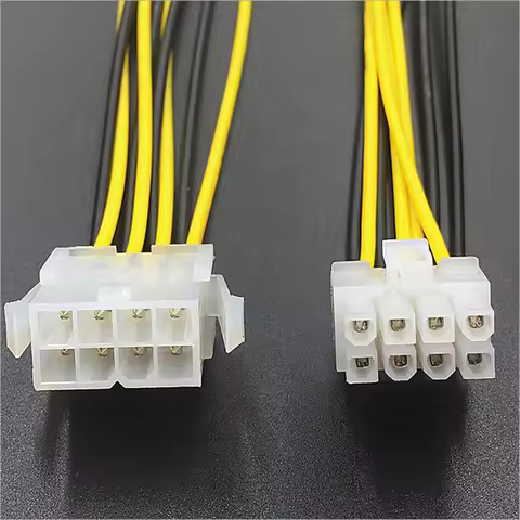 CPU 8Pin To 8Pin Power Supply Cable extension cord Adapter PC Motherboard 30CM 18AWG CPU 8 pin Femal