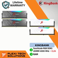 Flexi tech KINGBANK KRRB/KRRW Dark Soarblade RGB DDR5 UDIMM 6000 MHz - CL36 32GB (16GB*2) - Black/ W
