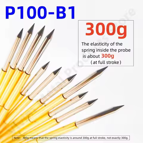 20/100PCS P100-B1 Spring Test Probe P100-B Test Pin Test Tool 33.35mm Dia1.36mm Needle Tip Dia0.99mm