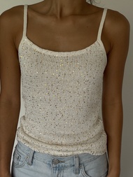 Rush Official Kira Knitted Sequin Cami Top (Adjustable Straps) มีซับใน *พร้อมส่ง