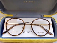 Gucci/古馳 GG1357OJ 玳瑁銀色超輕鈦架小圓框眼鏡架
