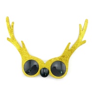 Taiwan Taiwan Ready Stock Exaggerated Glasses Christmas Party Glitter Antlers Glasses Christmas Glas