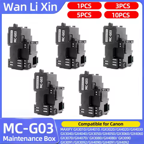 1~10PCS MC-G03 G03 Maintenance Cartridge For Canon GX3060 GX3070 GX3080 GX3090 GX3091 GX3092 GX3010 