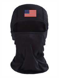 1入時尚美國國旗印花口罩帽,男女適用的戶外騎行拉法帽,防風防曬