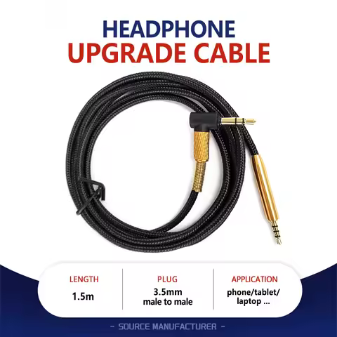 1.5m Braid Replacement Audio Headphone Cable For Bose QC25 OE2 QC35 Headse cable For AKG Y40 Y50 Y45