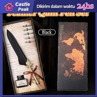 [High Quality!]Pulpen Bulu Pena 5 Kepala Tulisan Kaligrafi Inggris Tinta Pena Celup Fountain Kaligra