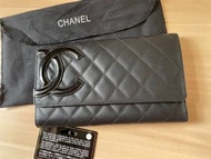 Chanel Wallet 長銀包 黑配粉 shocking pink