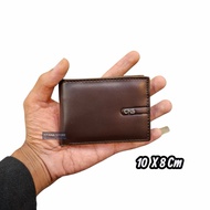Flashsalle men's mini wallet, soft leather, size 10x8