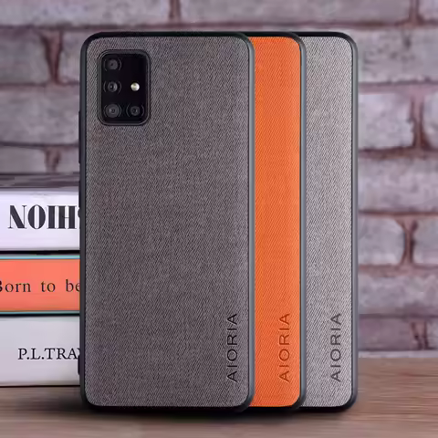 Case for Samsung Galaxy A51 A71 A41 A31 A21 A21S A11 5G 4G coque Luxury textile Leather skin cover f