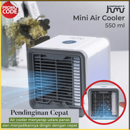 PROMO Taffware HUMI Air Cooler Mini Fan AC LED Kipas Penyejuk Ruangan 550ml - AA-MC4 / AC Mini Untuk
