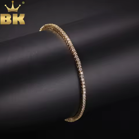 THE BLING KING 2mm Tennis Link Bracelet Iced Out Bling Bling Cubic Zirconia Men Women Bracelets Fash