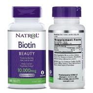 Viên uống mọc tóc Natrol Biotin 10000 Mcg của Mỹ 100 viên giúp hỗ trợ mọc tóc giảm gãy rụng tóc Mỹ P