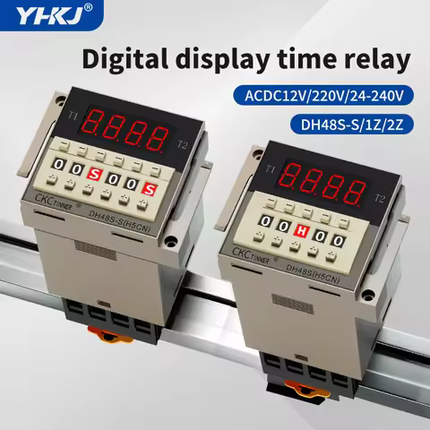Digital LED Programmable Delay Timer DH48S-S DH48S-1Z DH48S-2Z ACDC12V AC220V ACDC24-240V 0.1S-99H 0