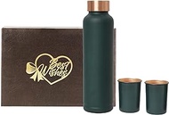 INTERNATIONAL GIFT Copper Glass Or Water Bottle 1 Litre With Beautilful Box With Best Wishes