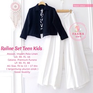 COD Setelan Kemeja dan Kulot Panjang Bahan Furano Raline Set Teen Kids Usia 13 Sampai 17 Tahun By Fa