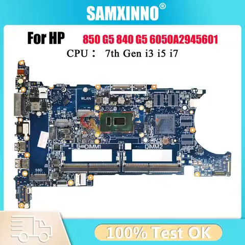 6050A2945601 For HP EliteBook 840 G5 850 G5 Laptop Motherboard L15516-601 L15517-601 With i5 i7 8th 
