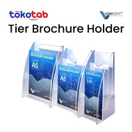 Tokotab - Acrylic Display Brochure File Holder Brochure Holder LUMICRAFT A5 A6 2 Tier 3 Tier DBT
