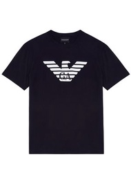 Emporio Armani Logo-print Cotton T-shirt - Navy