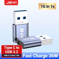 JEYI USB 3.2 to Type C OTG 10G Adapter 36W Fast Charge Type C to USB 3.2 Converter Male C to C 40Gbp