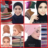 Inner Anak Tudung Snowcap Inner Warda Crown Inner tali Inner Ninja Dagu Anti Tembam Serkup Hitam